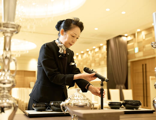 式の準備の様子